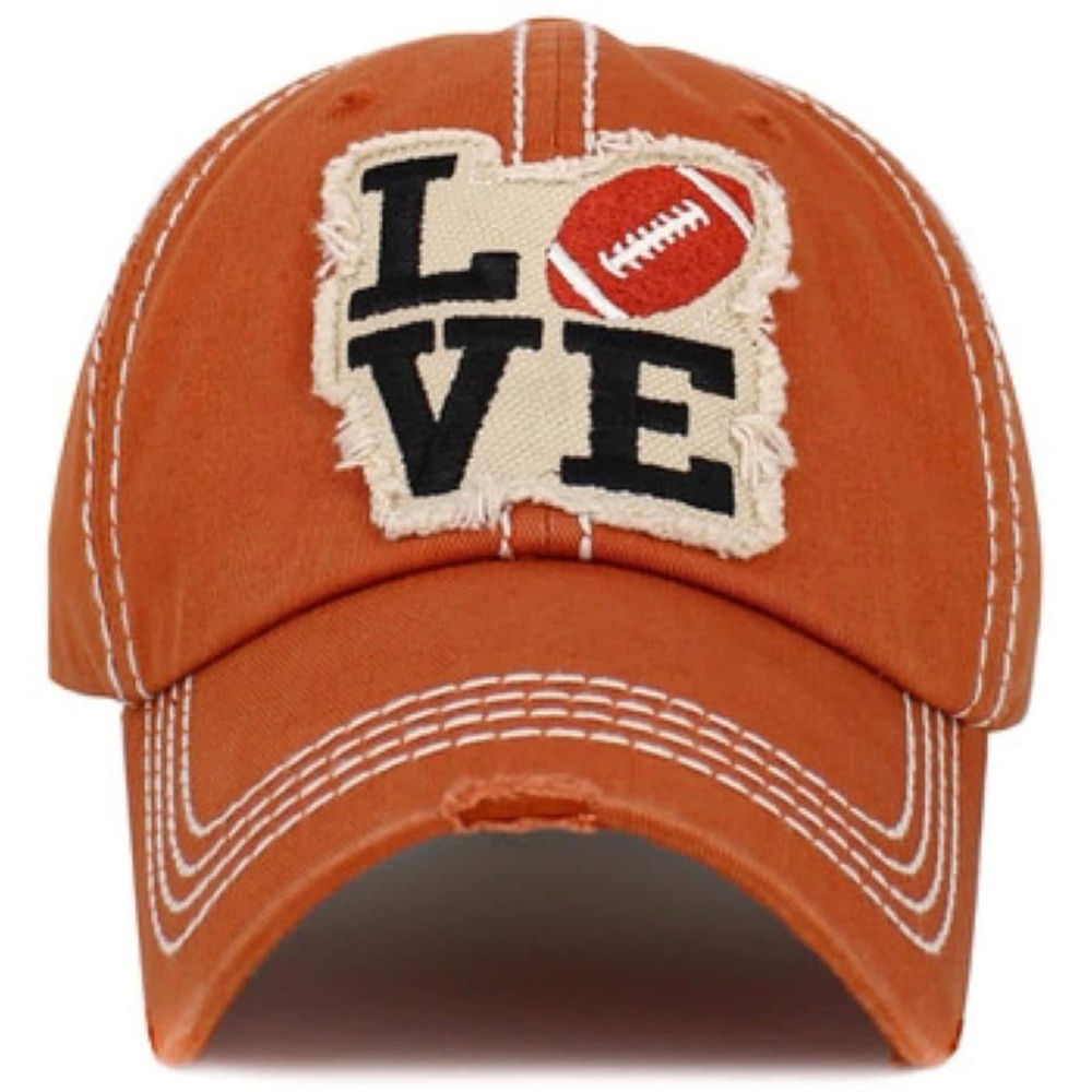 Orange Football Cap